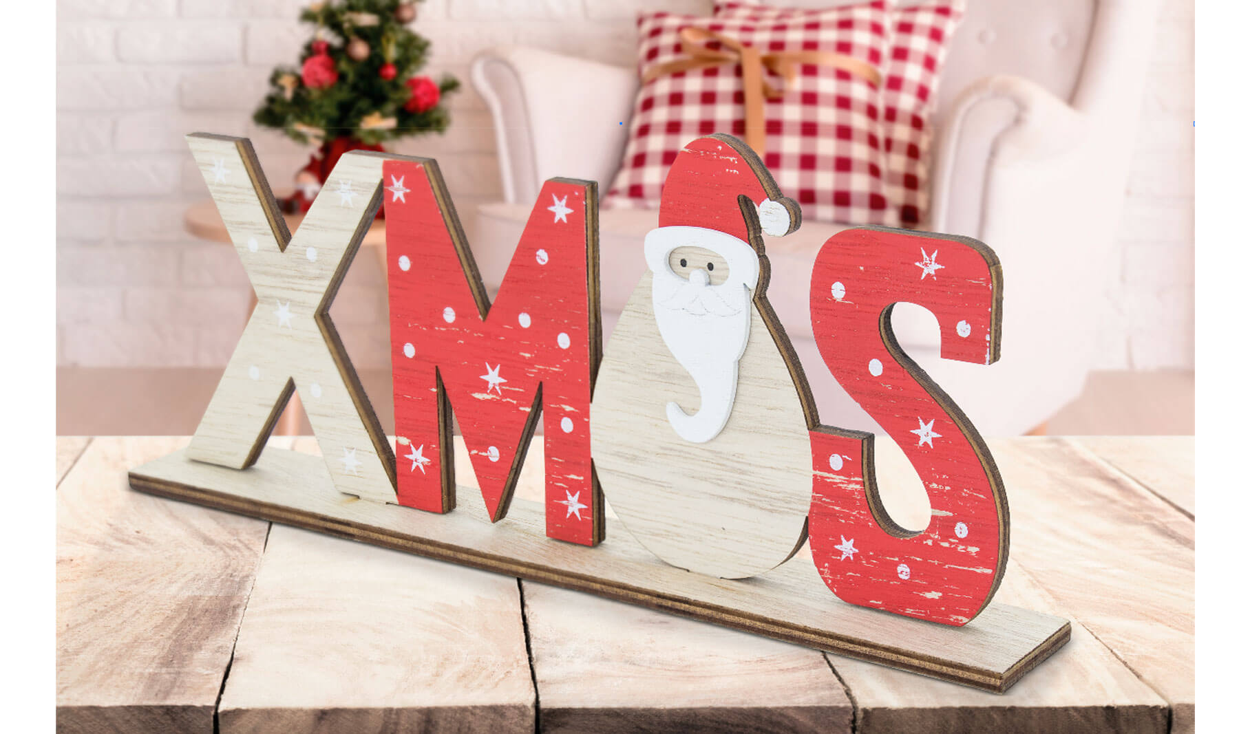 Decoración Navideña de Madera "NAVIDAD" - Imagen 3