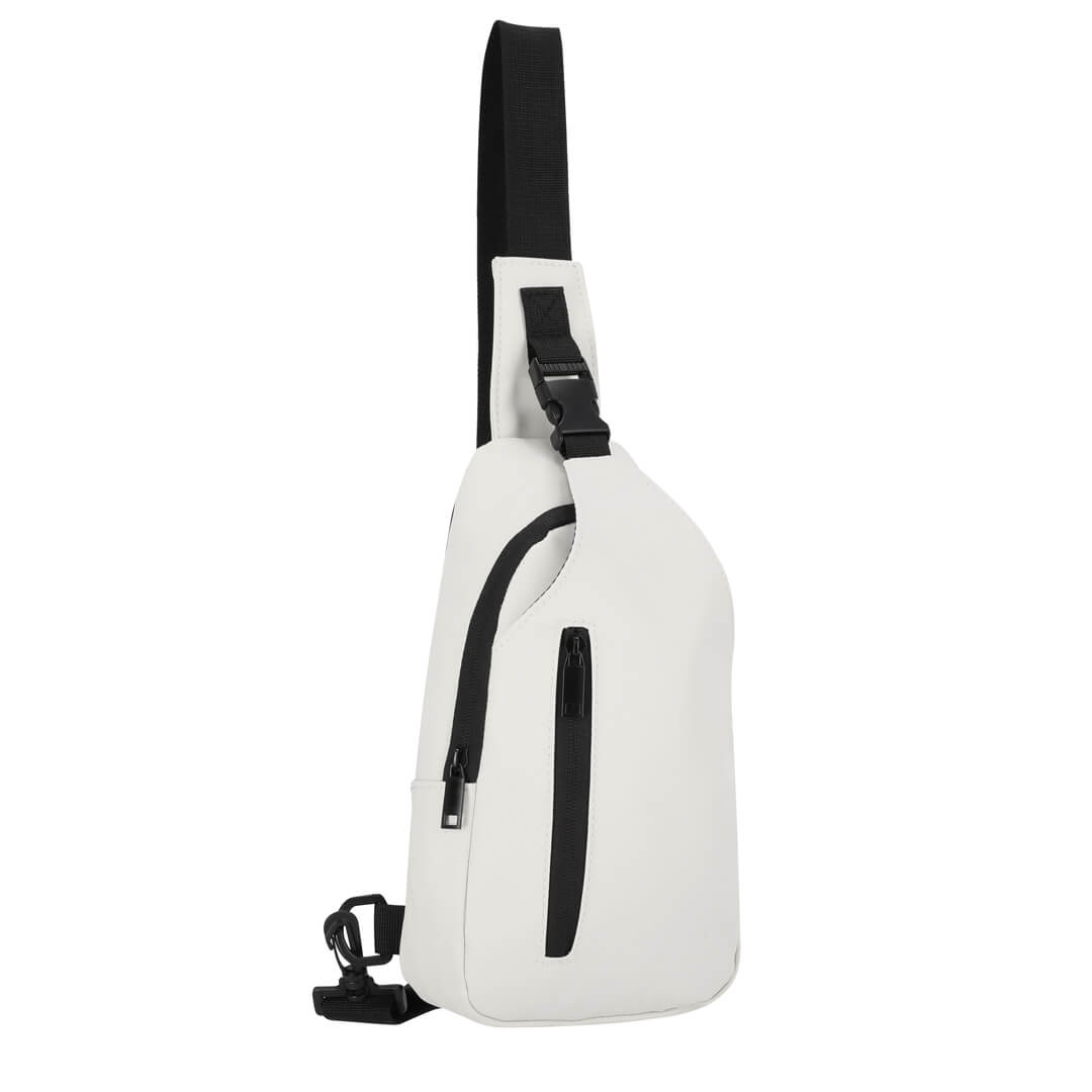 Bandolera de PU con Cremallera y Compartimentos