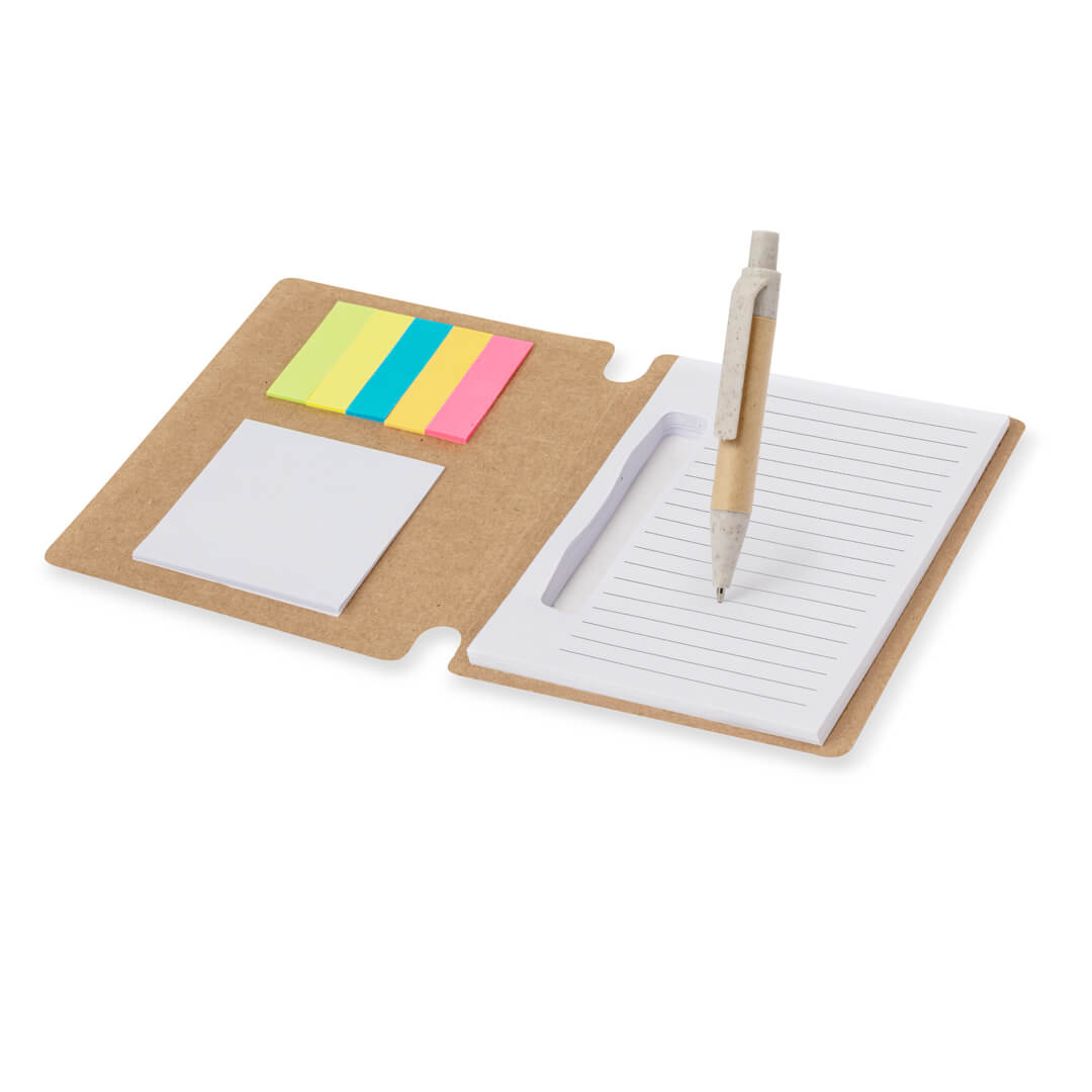 Bloc de Notas con Adhesivos y Bolígrafo Reciclado - Imagen 8