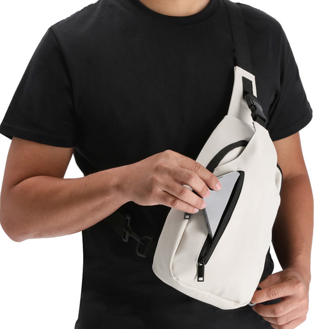 Bandolera de PU con Cremallera y Compartimentos - Imagen 2