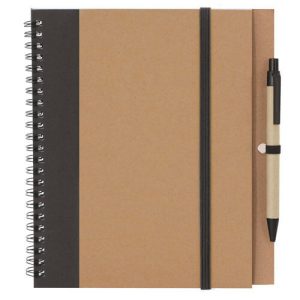 Cuaderno Bicolor con Bolígrafo a Juego y Cierre Elástico