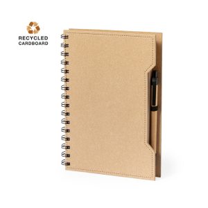 Set de Bloc de Notas en Cartón Reciclado con Bolígrafo