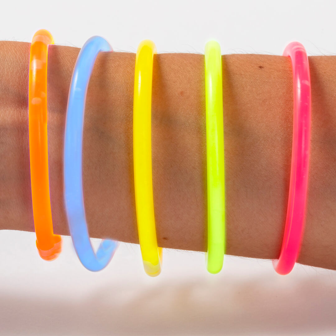 Pulseras Fluorescentes con Luz de Neón Activables - Imagen 3